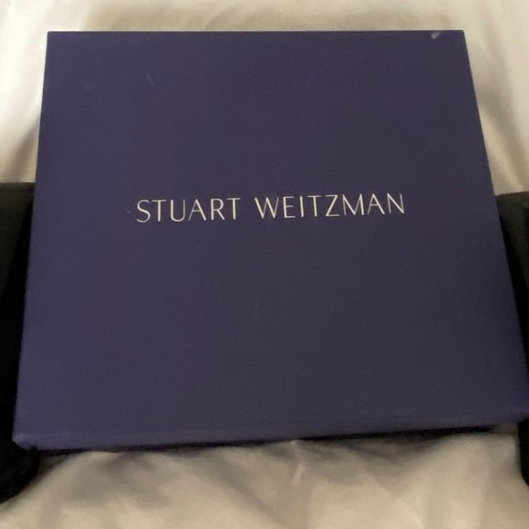 Stuart Weitzmam Black Grandiose Suede Booties - Picture 2 of 6